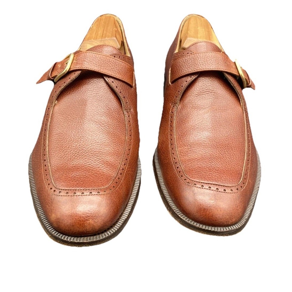 Bruno‎ Magli Mens Dress Shoes Brown Size 10.5 Made In Italy